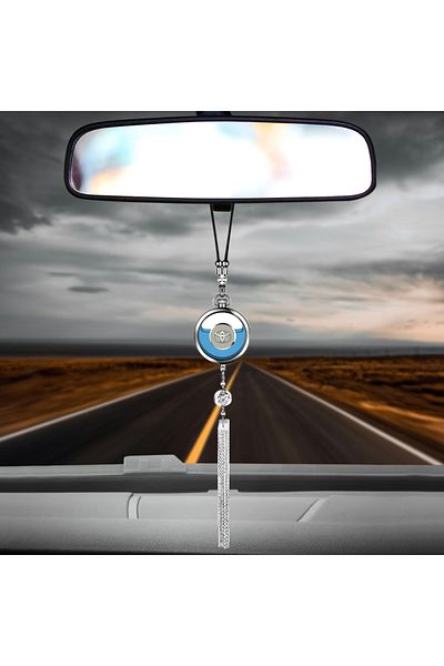Toyota Logo Hanging Crystal Pendant – Refillable Car Air Freshener Ornament (Fragrance Not Included)