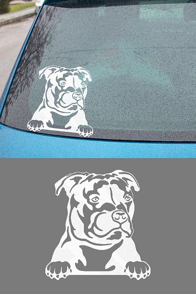 New Jargon Autocolant autocolant din sticlă pentru mașină cu imagine Bulldog Dog pentru computere, camioane, motociclete