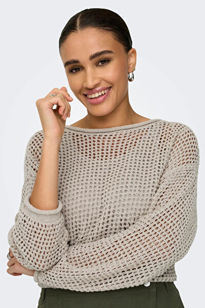 ONLY Women's Onlsıena Seasonal Crew Neck Beige 15339534