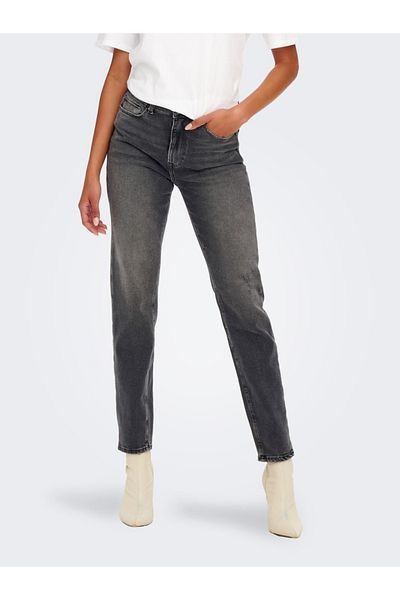 ONLY Gray Color Lycra Jeans Trousers 15259634