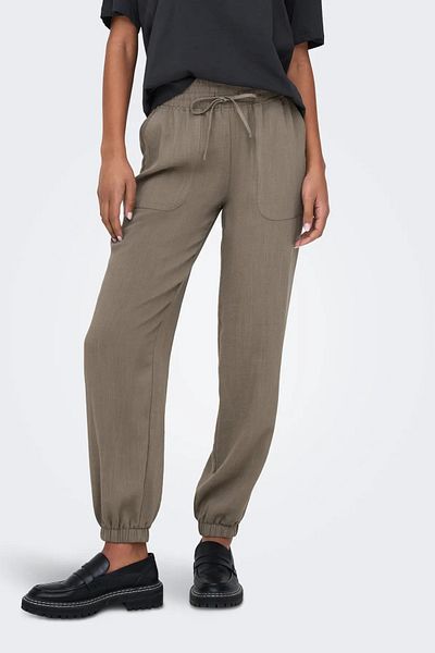 ONLY Only Women's Onlbolzano Comfortable Fit Waist Tied Pocket Trousers 15352641   Mink