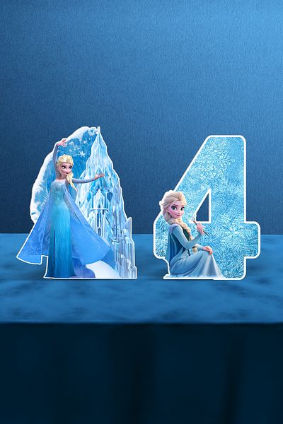 Hey Parti Elsa Themed 2-Piece Table Ornament (3-5 Years Old)