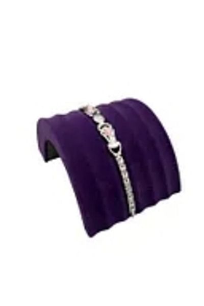 MeGass Dekor Domestic Production Suede Fabric Purple Color 14 /11 cm Bracelet Imprint Stand
