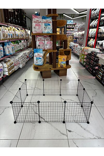 Zoo Evcil Küçük Hayvan Kedi Köpek Kuş Evi Kafesi Oyun Parkı Portatif Taşınabilir Metal Tel 12Panel