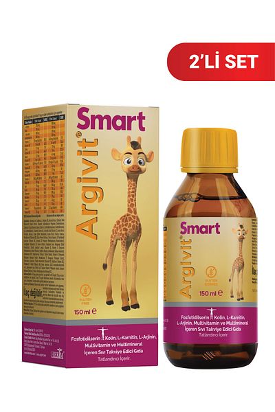 Argivit Smart Phosphotidilserine, Choline, L-Carnitine, L-Arginine, Multivitamin, Multimineral 150 ml 2 Pack