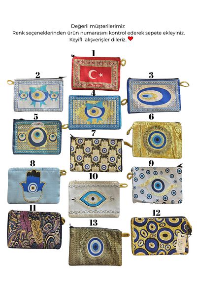 GRANDSTORE Evil Eye Bead Dissolving Filler Knitting Zipper Asgili