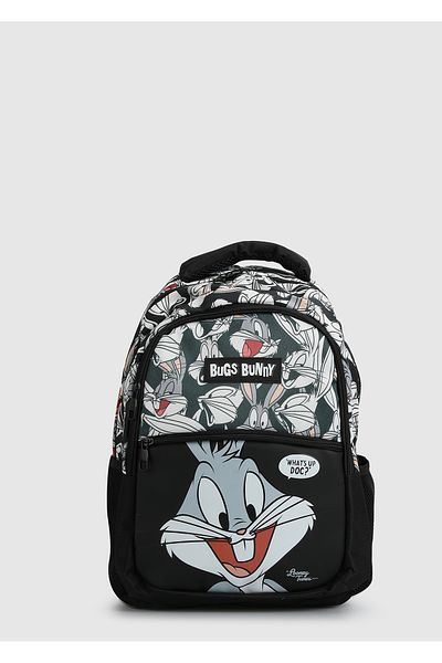 BLACK Σχολική τσάντα LOONEY TUNES 2778 BUGS BUNNY Μαύρη