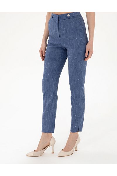 Pierre Cardin Indigo Fabric Trousers 50306487 -Vr028