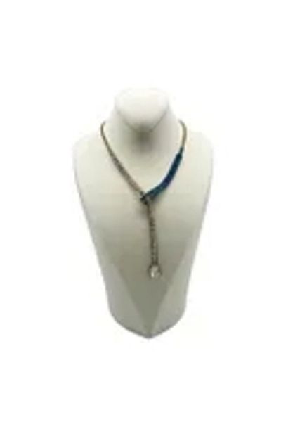 MeGass Dekor Εγχώριας παραγωγής Suede Fabric Cream Χρώμα 24/15 cm Κολιέ Choker Chain Κοσμήματα Επίδειξη Τρίγωνο Μανεκέν