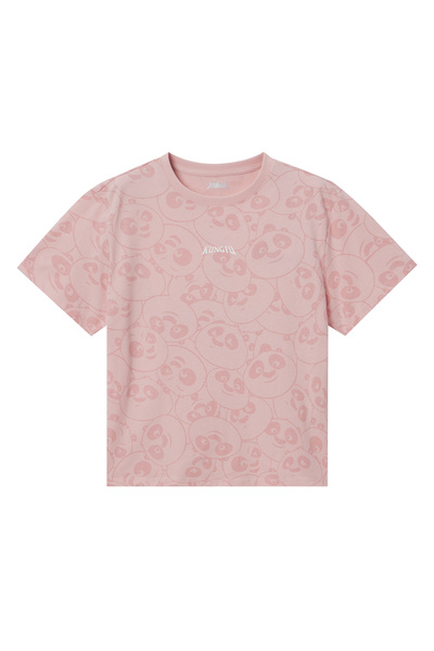 Giordano تي شيرت نسائي من القطن بطبعة كونغ فو باندا