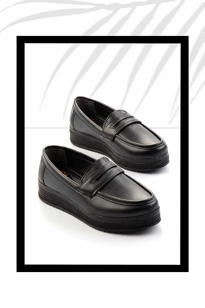 Bambi Schwarz Damen Loafer Schuhe K 01311777709