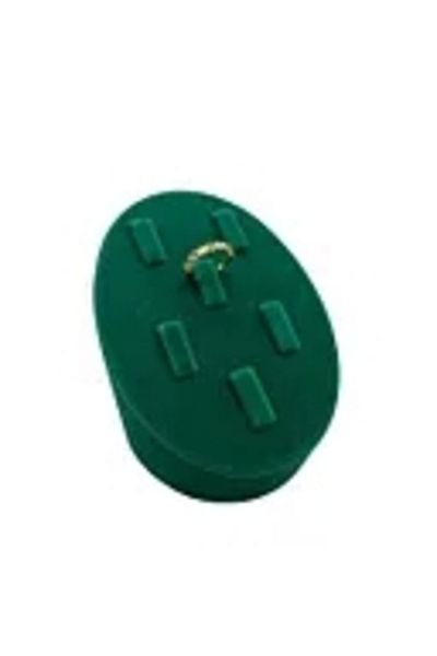 MeGass Dekor Domestic Production Suede Fabric Green Color Multiple Claws Ring Display Accessory