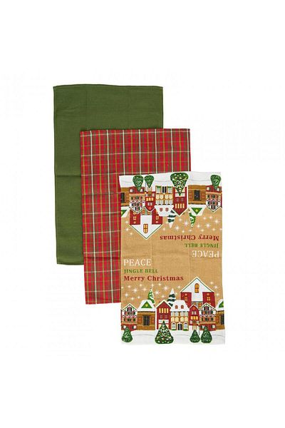 Cooking by Heinner SET OF 3 XMAS KITCHEN TOWELS