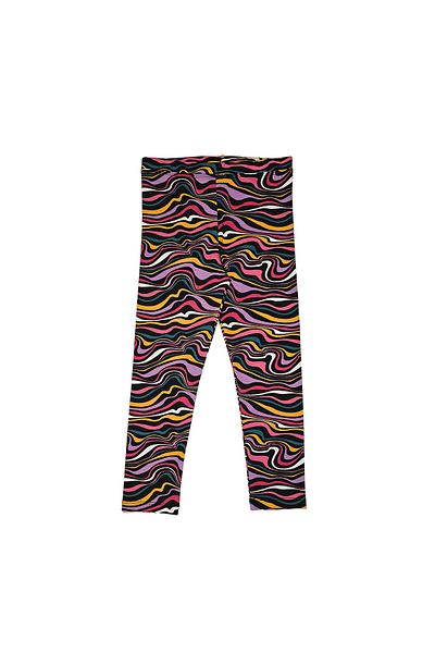 LOVETTI Girl's Colorful Waves Pattern Leggings