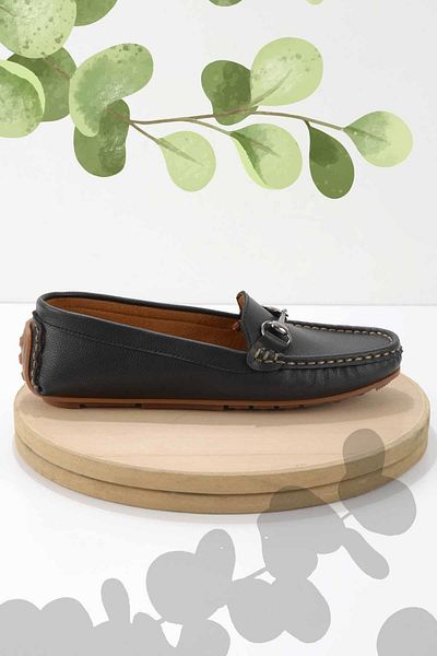 Bambi Black Women's Loafer Shoes01309100009