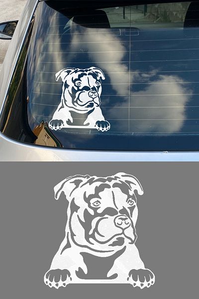 New Jargon Autocolant autocolant din sticlă pentru mașină cu imagine Bulldog Dog pentru computere, camioane, motociclete