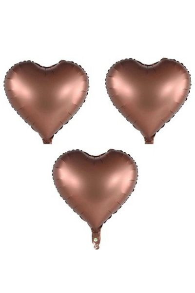 ATAKENT PARTİ Metallic Shiny Heart Balloon Foil Set of 5 18 Inch 35-40 cm