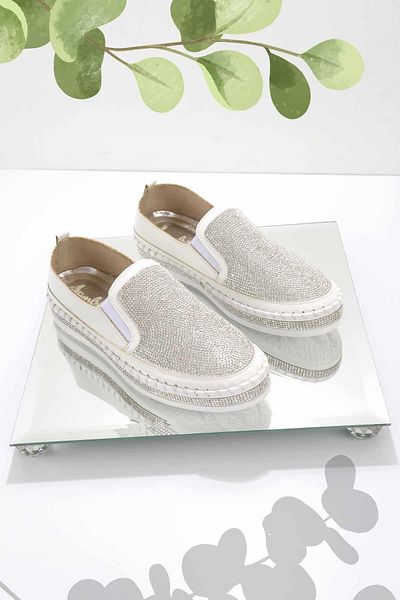 Bambi Weiße Freizeitschuhe für Damen K 01309215309