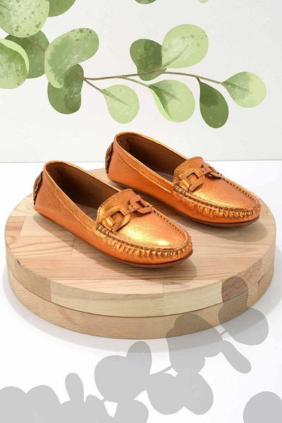 Bambi Hellorange Damen-Loafer-Schuhe K 01309100109