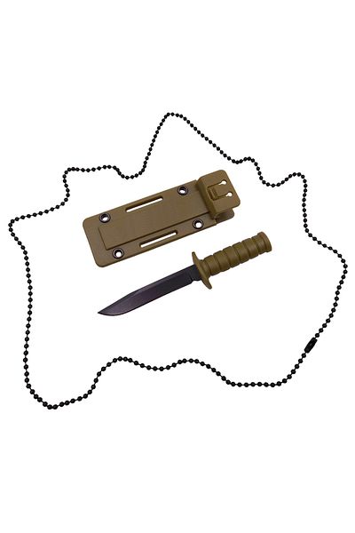 Depox Cuțit tactic de vânătoare IdeallStore®, Convoi militar, 10 cm, teacă de lanț inclusă