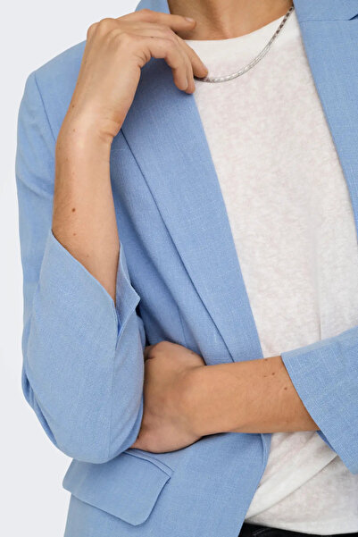 ONLY Jachetă de in pentru femei Onlsolvı cu mâneci 15338696 Albastru