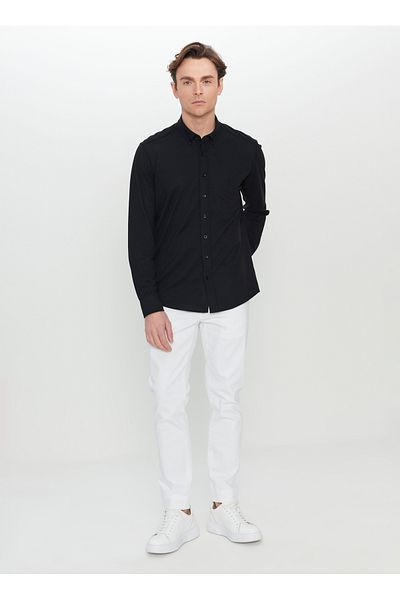 ALTINYILDIZ CLASSICS Altınyıldız Classics Slim Fit Μαύρο Ανδρικό Πουκάμισο με Κουμπιά ACE 020252157 _ΣΥΧ