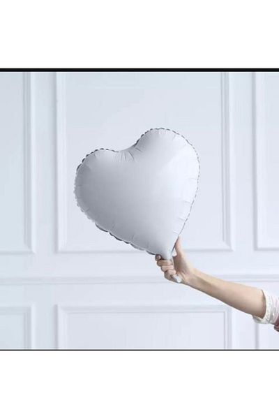 ATAKENT PARTİ Metallic Shiny Heart Balloon Foil Set of 5 18 Inch 35-40 cm