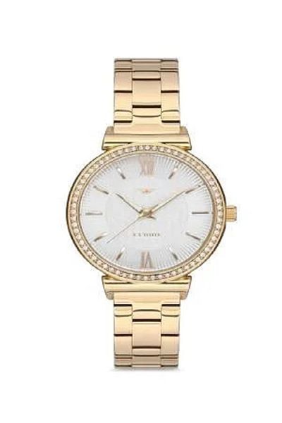 Tesbihane Ferro Gold Color Steel Cord Women's Wristwatch Fl2994a-1132-b