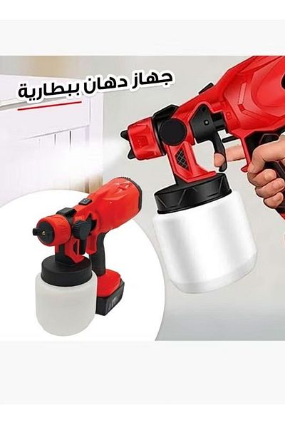 Denx بخاخ طلاء كهربائي 21 فولت محمول باليد قابل للتعديل الحجم متعدد الوظائف عالي الضغط 800 مل