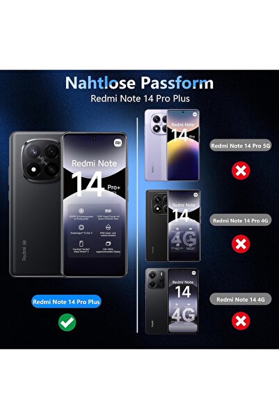 m.tk moveteck Xiaomi Redmi Note 14 Pro Plus Uyumlu Ekran Koruyucu Hayalet Cam Tam Kaplar Oval Temperli Privacy