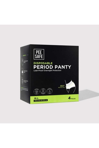 Pee Safe Peesafe Disposable Period Panties, M-l Size, 4 Panties - Pack Of 2