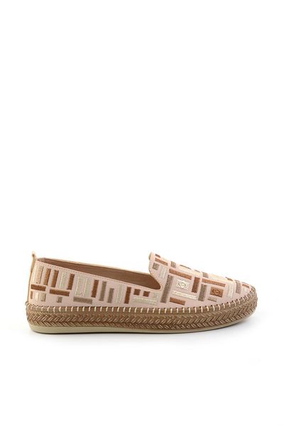 Bambi Espadrille de damă din țesătură multicoloră alb bej K 01309600504
