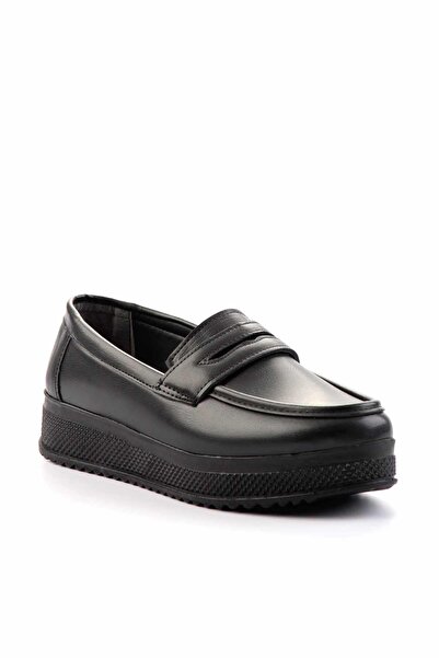 Bambi Siyah Kadın Loafer Ayakkabı K01311777709