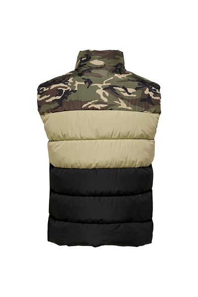 Only & Sons Onsmelvin Life Puffer Vest Otw Vd سترة سوداء للرجال - 22022232