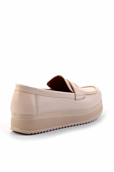Bambi Bej Kadın Loafer Ayakkabı K01311777709