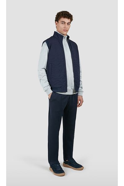 PAUL&SHARK Men's Stand up Zipper Closure Collar Long Sleeve Knitted Navy Blue Trousers 25411815 -50E