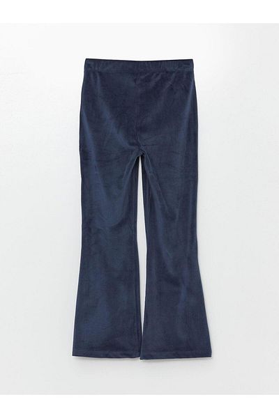 LC Waikiki Basic Velvet Girls' Sweatpants with Elastic Waistband