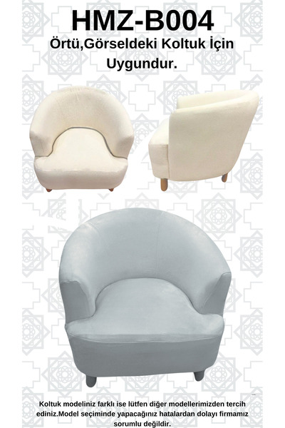 Akbal Home İtalyan Nubuk HMZ-B004 Kalıp Berjer Koltuk Örtüsü