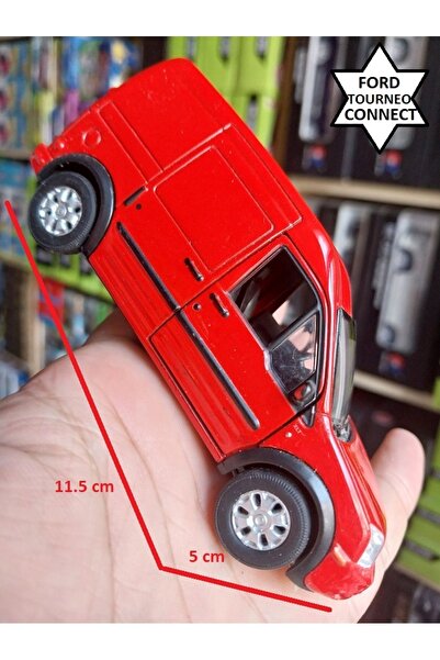 OYUNCAKSAHİLİ Ford Tourneo Connect Diecast Metal Araba Koleksiyon Model Kapılar Açılır Kırmızı