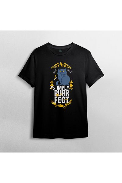 Pixxa Μπλουζάκι Simply Perfect Cat Lover Unisex 100% βαμβακερό με λαιμόκοψη