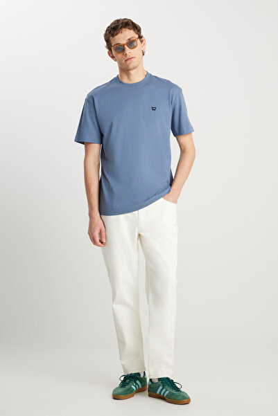 WRANGLER %100 Pamuk Frank Relaxed Fit Geniş Kesim Beyaz Jean Denim Pantolon