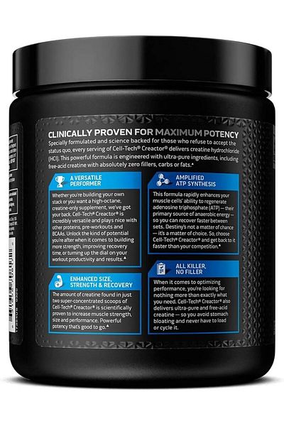 MUSCLETECH Creactor Creatine HCL Pre-Workout - Unflavored - 120 Servings