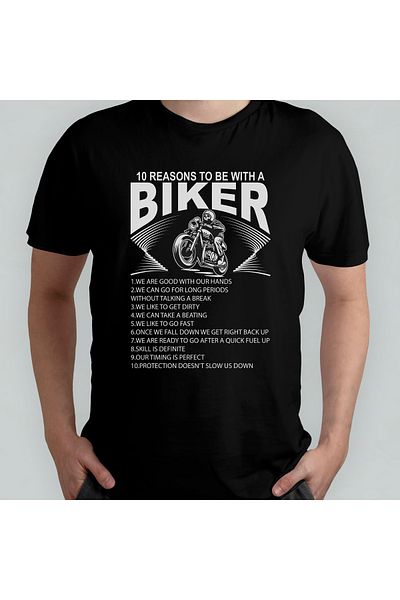Pixxa Μπλουζάκι Unisex Βαμβακερό γιακά Μοντέλο 1 Λάτρης της μοτοσυκλέτας και της μοτοσυκλέτας