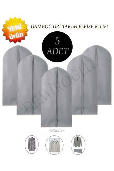 DEMİROĞLU EV TEKSTİL 5 Pieces Greẏ Team Elbi̇Se Case