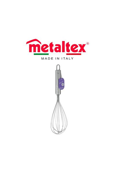 Metaltex Imperial 6-Wire Egg Whisk 28cm – Stainless Steel with Ergonomic Handle, Beginner Series