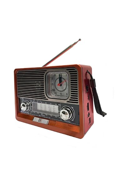 gaman K-105 Fenerli - Saat Göstergeli Nostaljik Radyo - FM RADYO -SD-AUX-BT-USB-