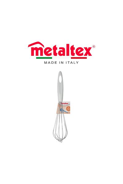 Metaltex Moon Egg Beater – 30cm Stainless Steel Whisk with Ergonomic Non-Slip Grip