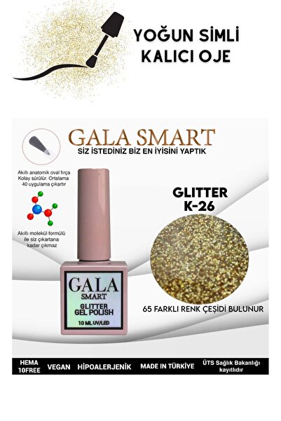 gala smart YOĞUN SİMLİ GLITTER KALICI OJE