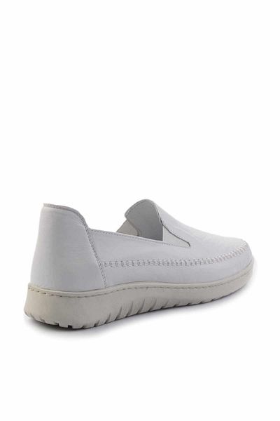 Bambi Weiße Damen-Ballerinas aus echtem Leder K 01331055703
