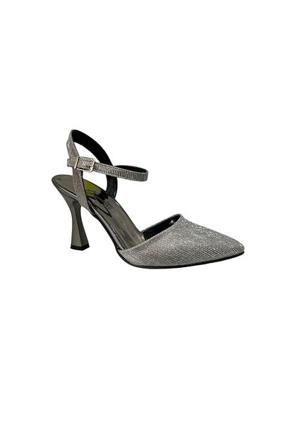 VeliKundura Women's Platinum Ankle Lace-Up Heeled Stiletto Evening Dress Shoes